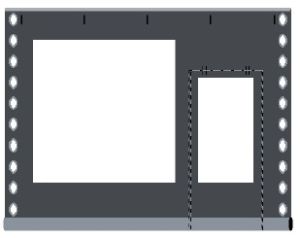 Plane anthrazit mit Tür und Fenster