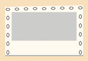 Plane beige mit Fenster