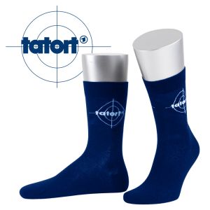 Socke mit Tatort-Motiv Fadenkreuz
