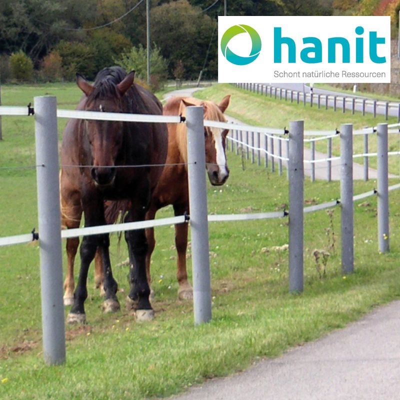 Kunststoff-Recyclingpfahl rund