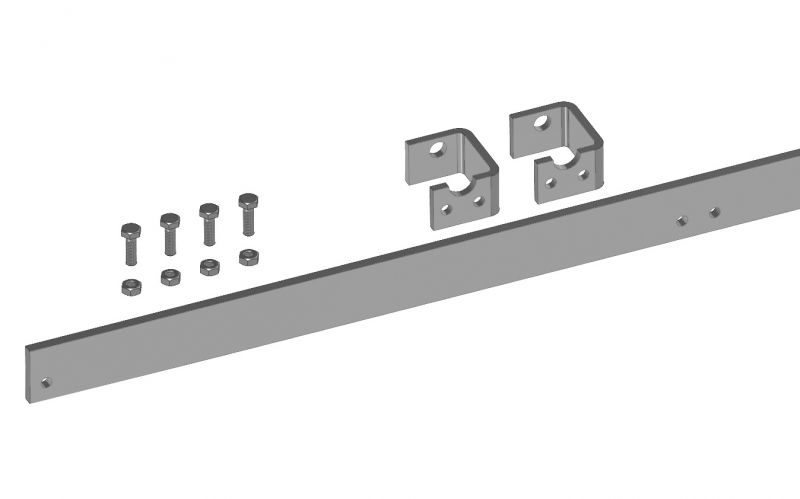 Erweiterung Flachstahlset 1,00 m mit Halterungen und Schrauben