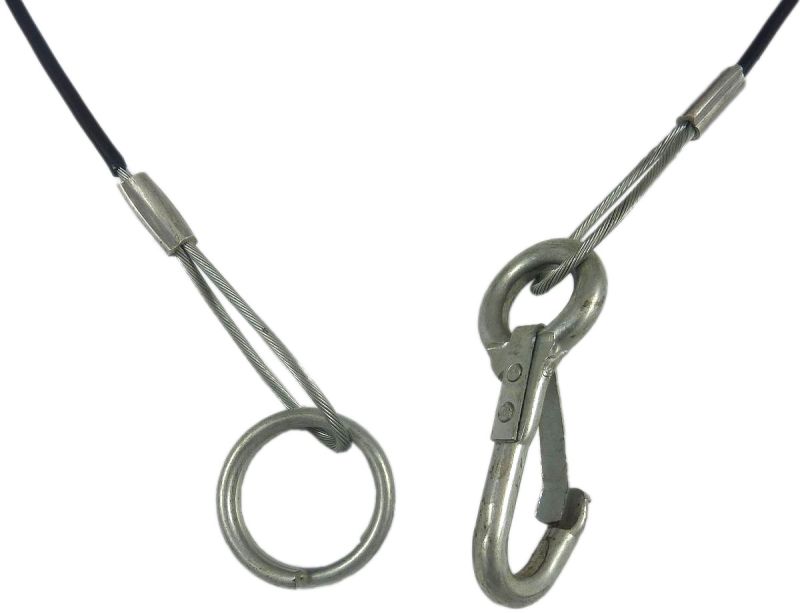 Bremssicherungsseil mit Karabiner und Ring