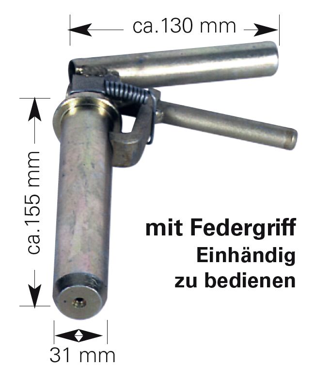 Anhängesicherungsbolzen