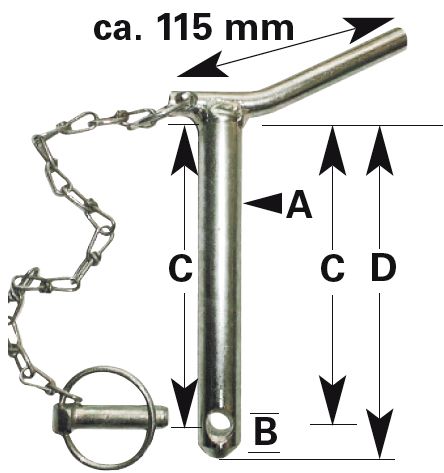 Unterlenker-Sicherungsbolzen Kat. 3