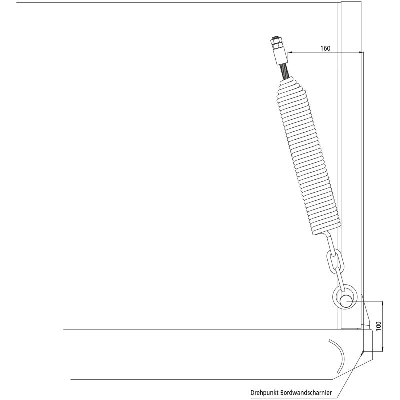 Bordwand-Spezial-Zugfeder Zeichnung