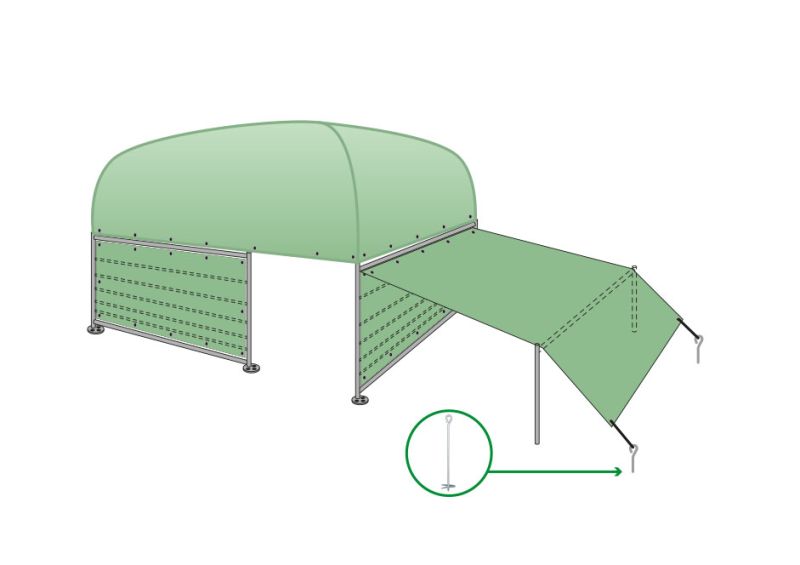Sonnensegel für Weidezelt 2,75 m