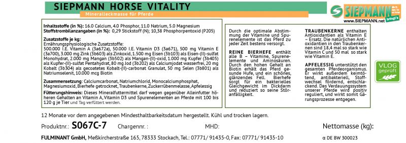 Mineralleckschale für Pferde