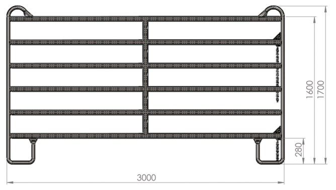 Weide-Panel ohne Tor