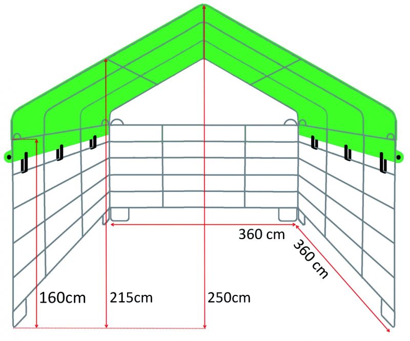 Skizze Dachkonstruktion