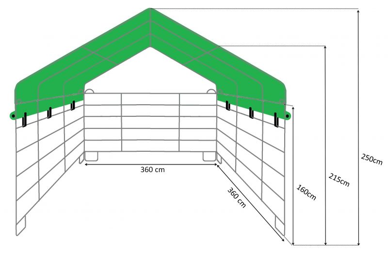 Skizze Weideunterstand Standard