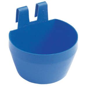 Tränk- und Futtergefäß aus Kunststoff - blau