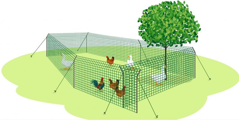 Zeichnung: Hühnergatter zerlegbar