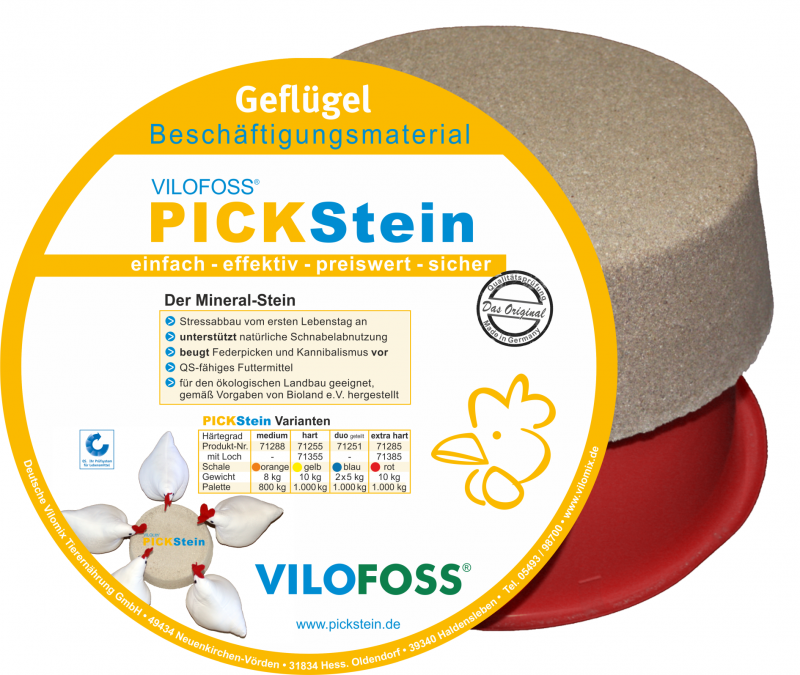 Pickstein Geflügel ÖVO 10 kg - extra hart (rot)