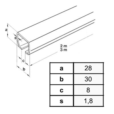 Bemaßung 2 m / 3 m