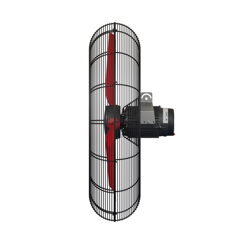 Korbventilator in der Seitenansicht mit Befestigunglasche für Aufhängung