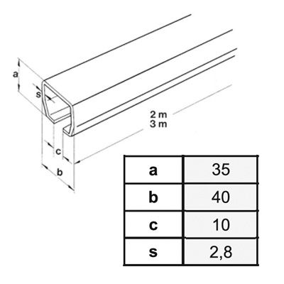 Bemaßung 2 m / 3 m