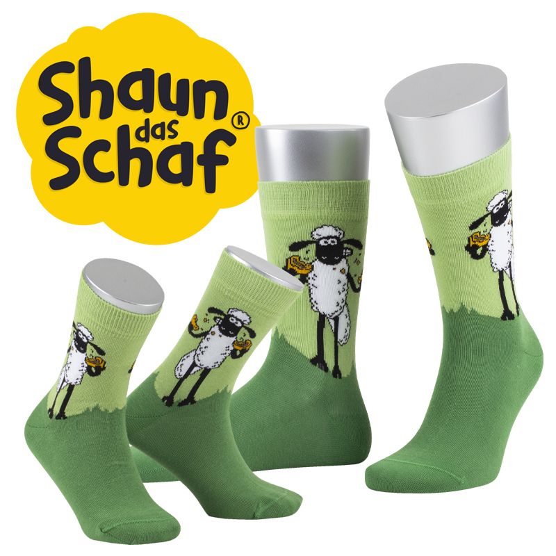 Socke mit Motiv Schaf mit Keks