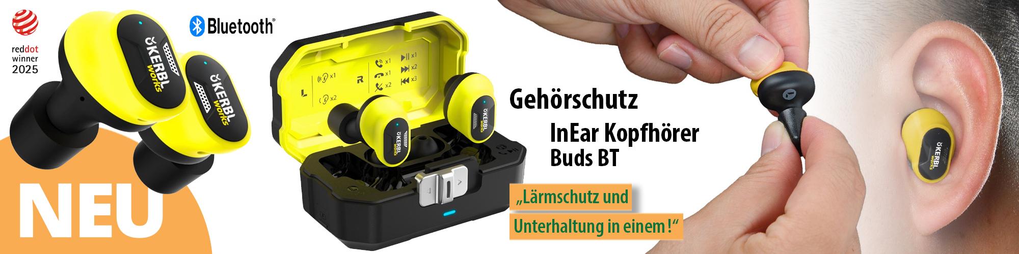 Professioneller Gehörschutz mit moderner True-Wireless-Technologie