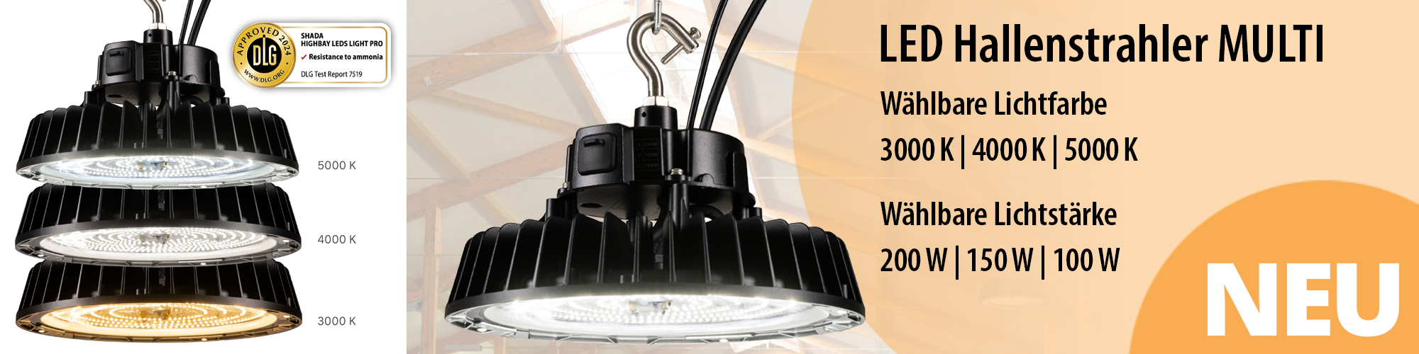 LED Hallenstrahler 3-stufig für die anspruchsvolle Umgebung bei siepmann.net