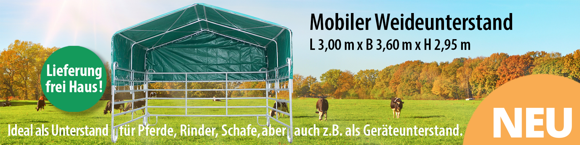 Mobile Weideunterstände bei siepmann.net