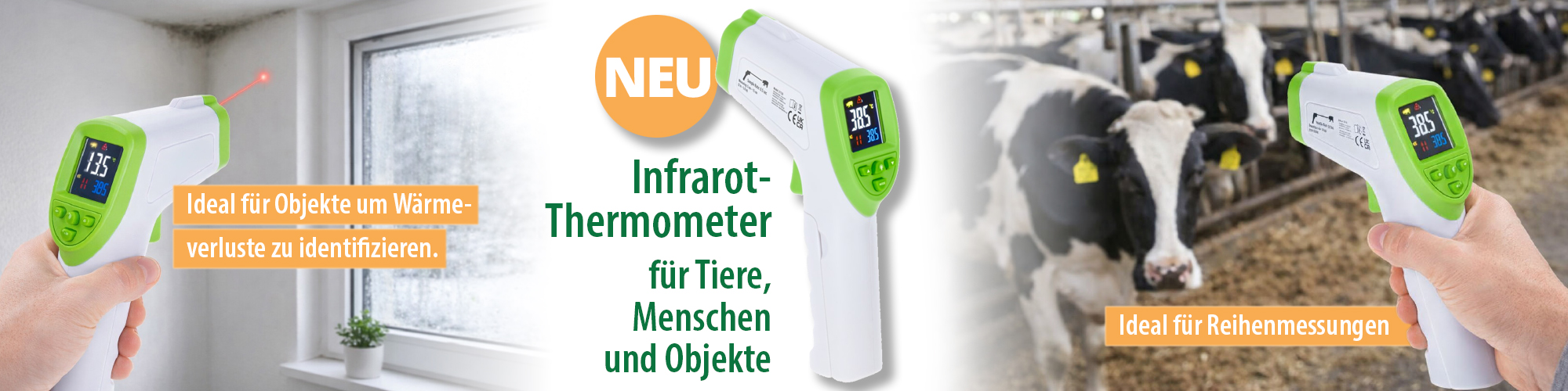 Schnelle Temperaturmessungen per Infrarot bei Menschen, Tieren und Objekten