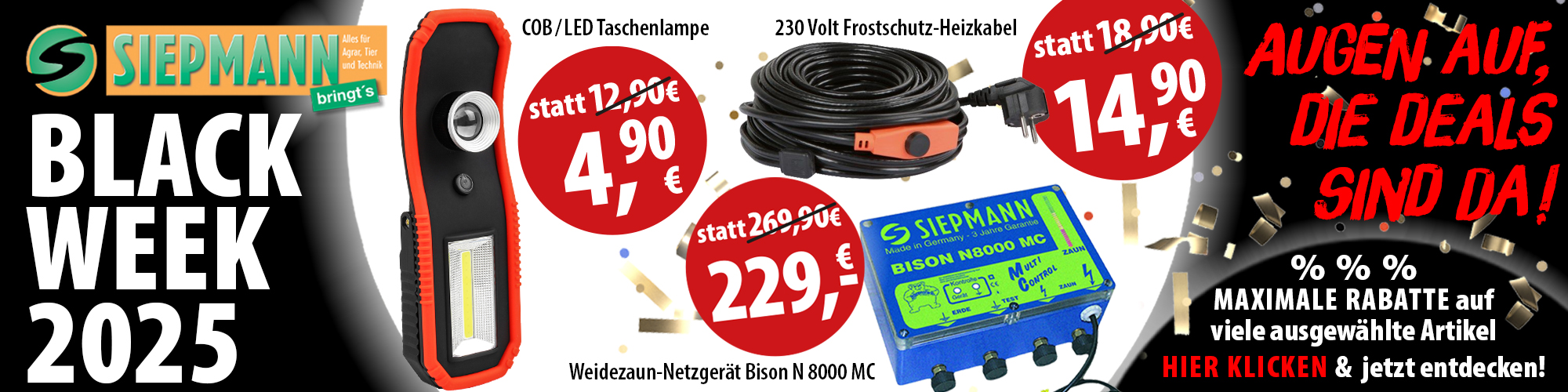 Maximale BLACH WEEK Rabatte bei siepmann.net