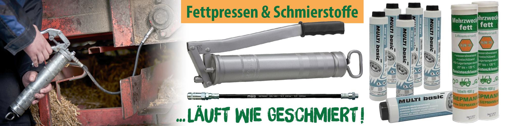 Schmierstoffe und Fettpressen von Siepmann und es läuft wie geschmiert!
