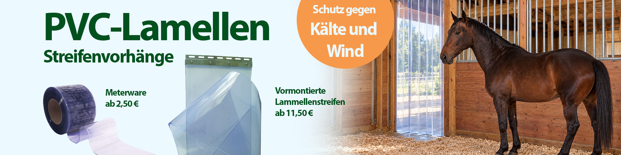 PVC Lamellen - Schutz vor Wind und Wetter