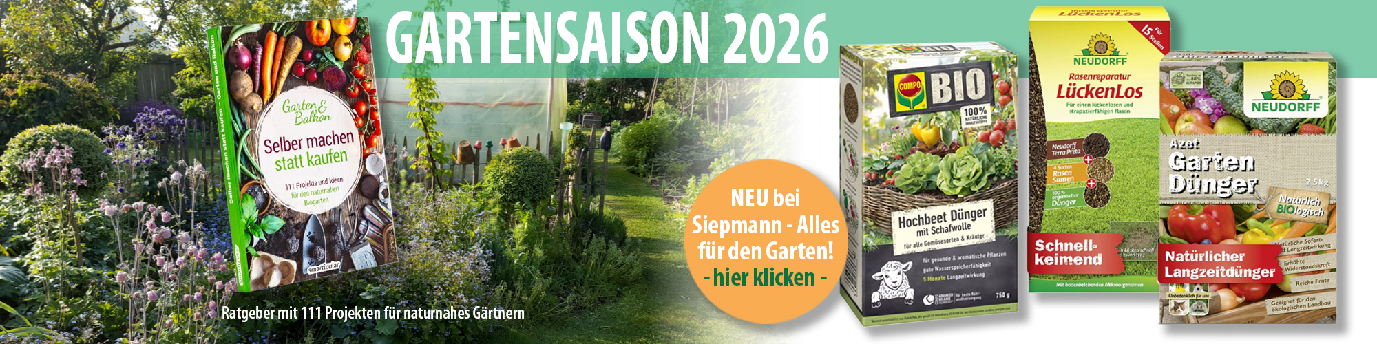 Neues für die Gartensaison 2026 bei Siepmann
