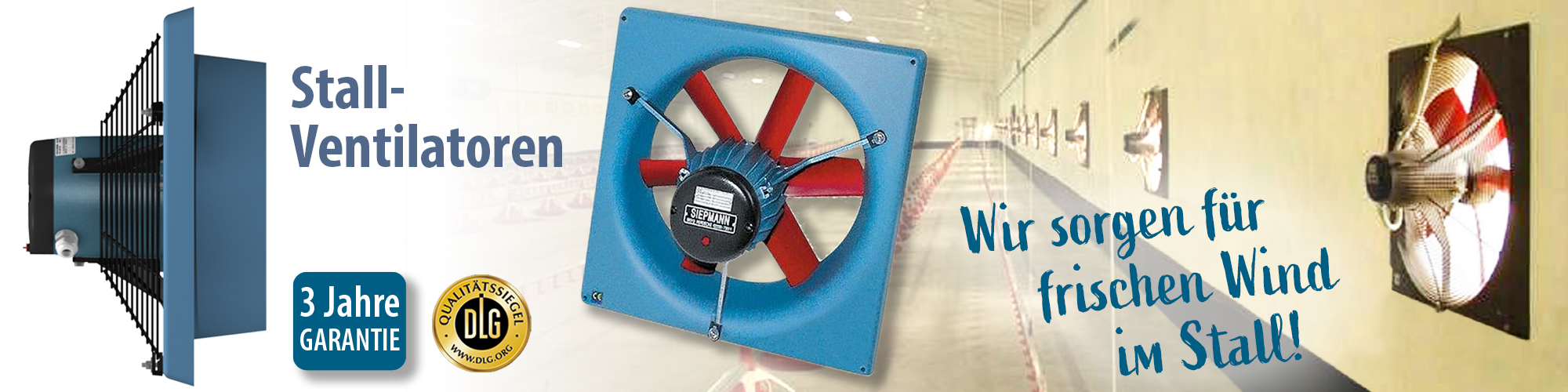 Ventilatoren für die Stallbelüftung bei siepmann.net