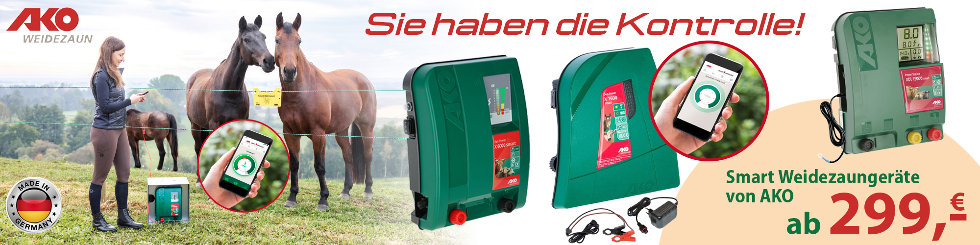 Smart Weidezaungeräte von AKO und Sie haben die Kontrolle!