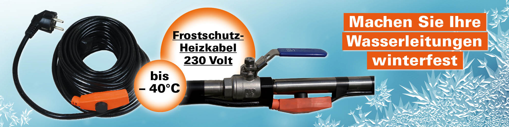 Frostschutz-Heizkabel für Wasserleitungen bei siepmann.net