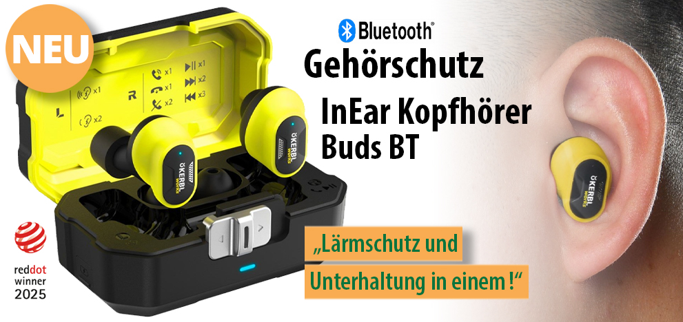 InEar Kopfhörer Buds BT | Lärmschutz und Unterhaltung in einem!