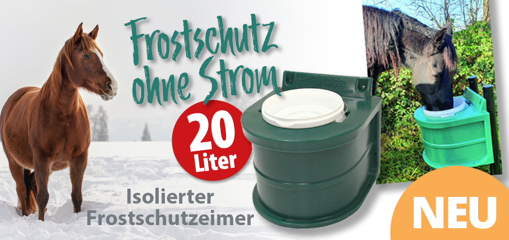 Isolierter, frostgeschützter Tränkeeimer