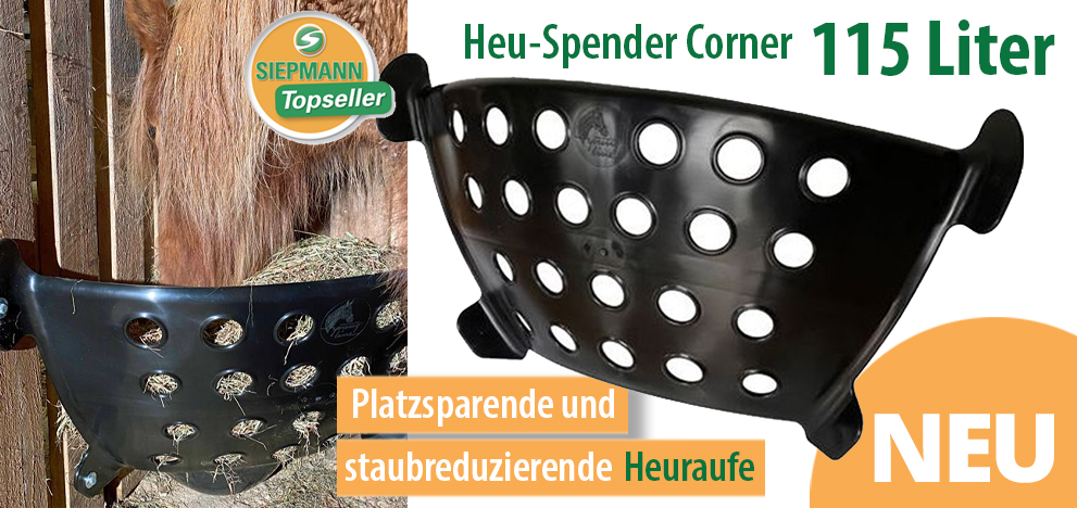 Heu-Spender Corner die Heuraufe 115 Liter für Kleinpferde und Ponys